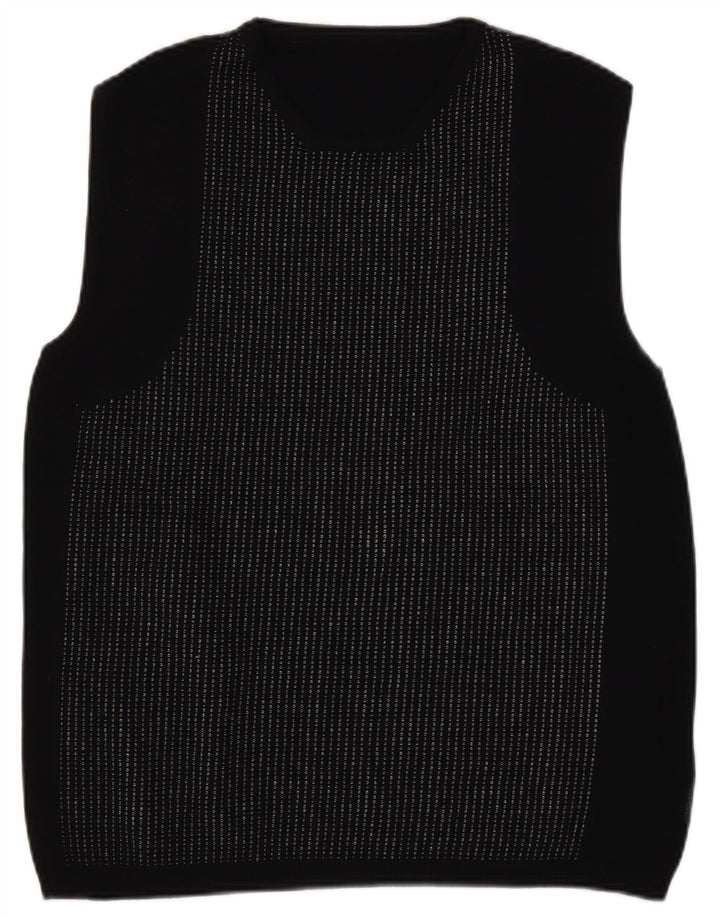 Canotta vintage da donna, taglia UK 14, grande, nera