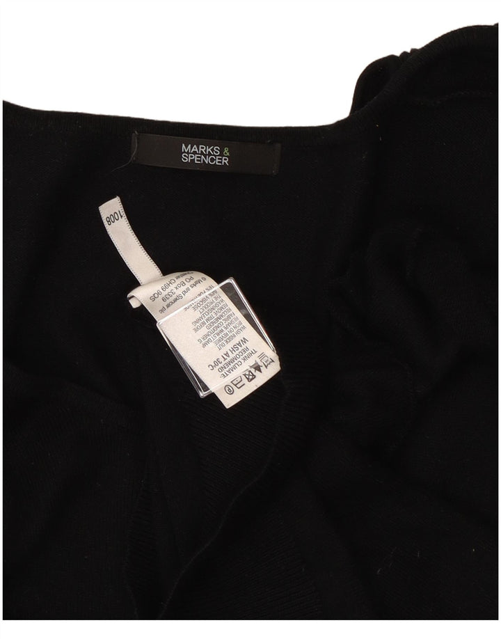 Maglione maglione con scollo a barca da donna Marks & Spencer UK 10 piccolo nero