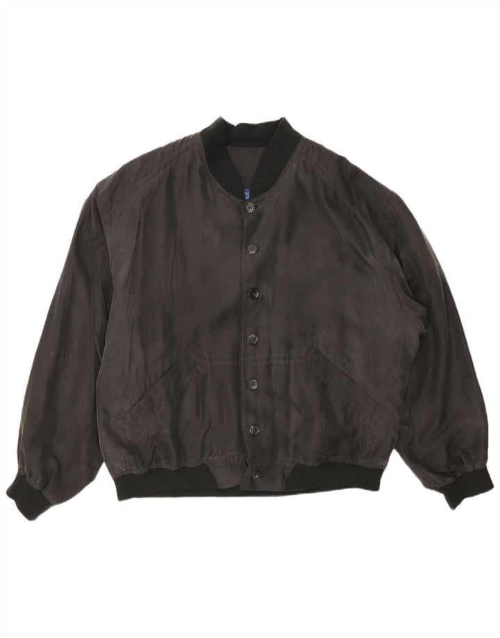 Giubbotto bomber da uomo VINTAGE UK 40 grande seta grigia