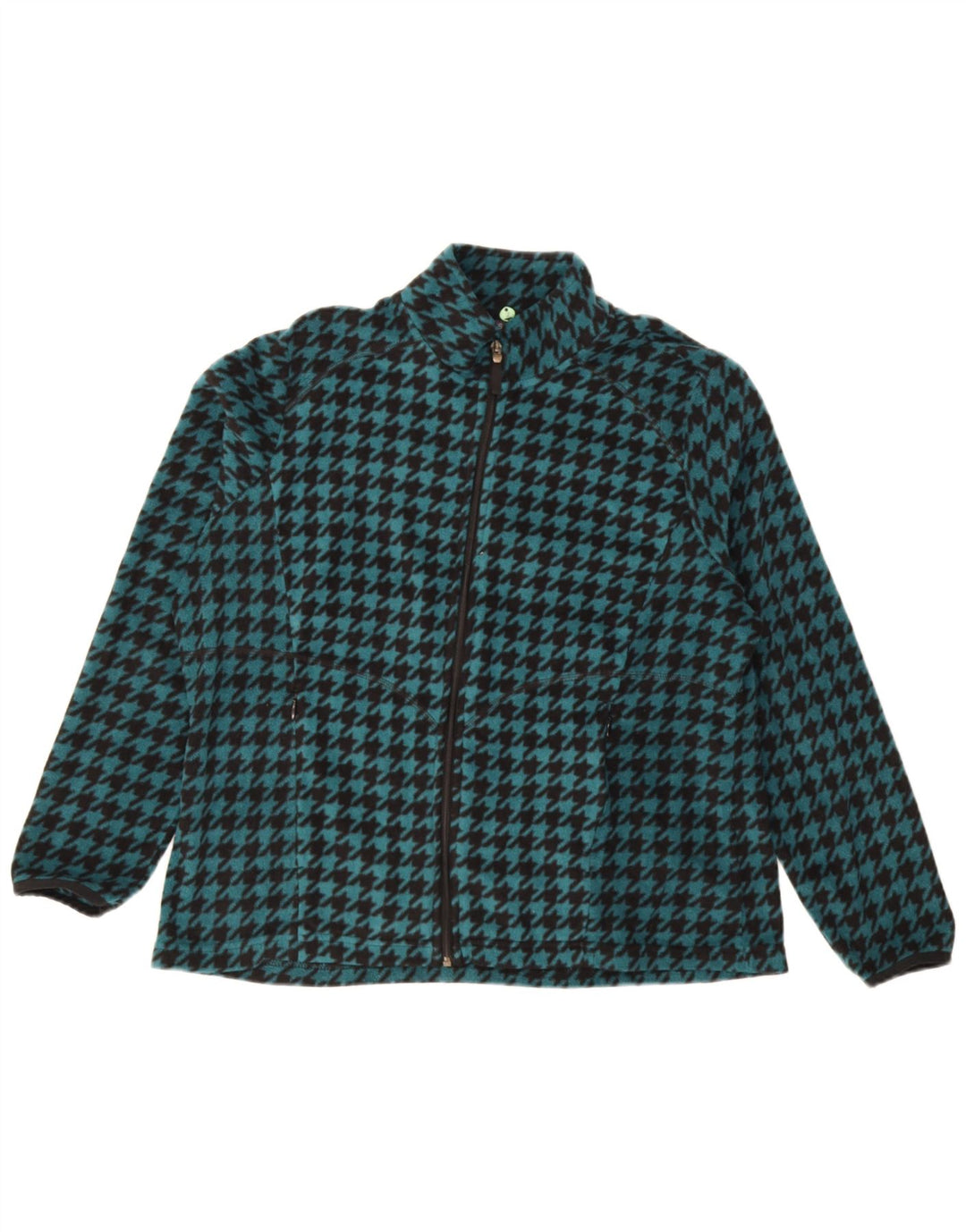 Giacca in pile da donna Marks & Spencer UK 18 XL pied de poule turchese