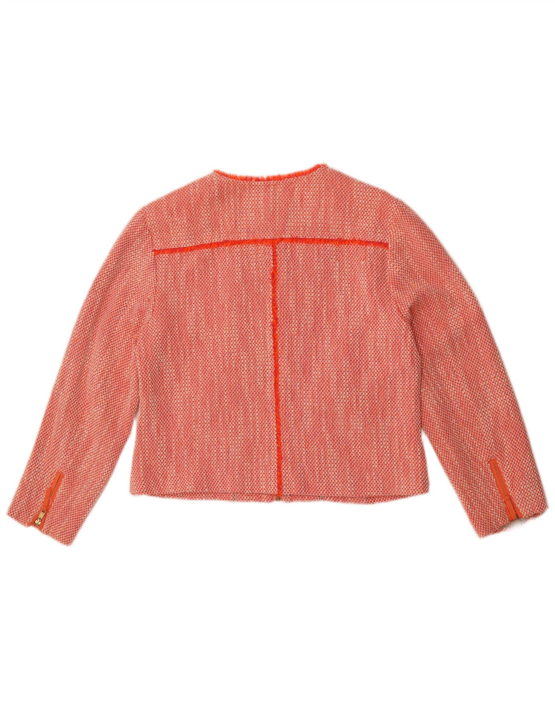 Giacca blazer corta da donna Tommy Hilfiger US 12 Large in cotone arancione