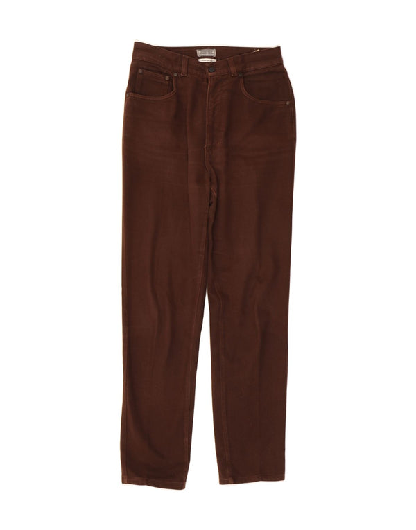 FENDISSIME Womens Straight Jeans W31 L30 Brown Cotton
