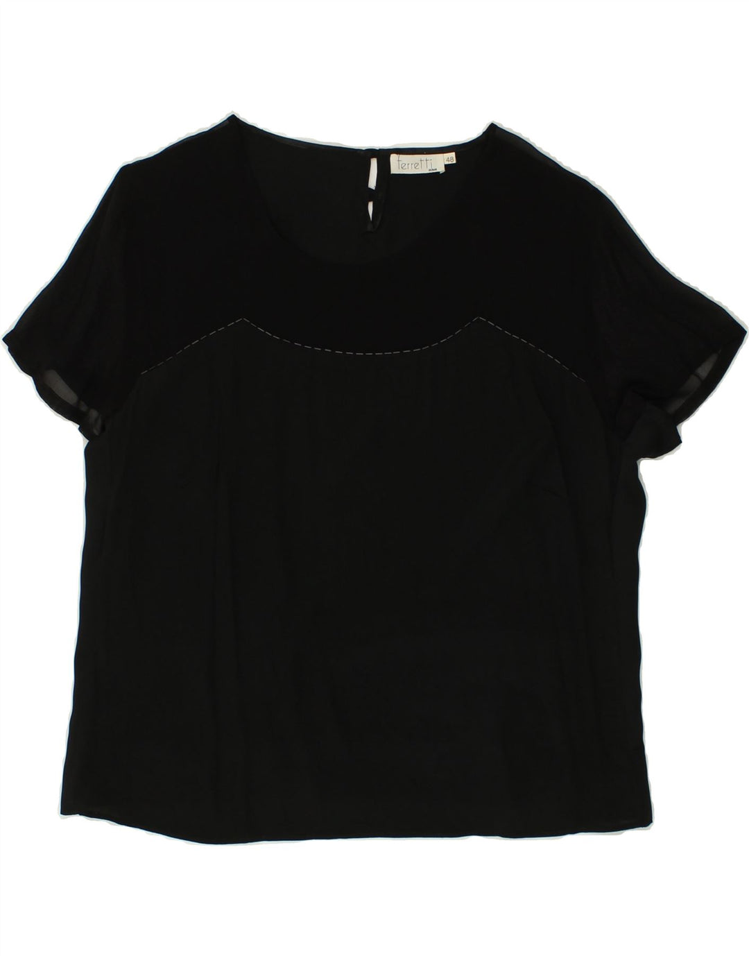VINTAGE Womens Blouse Top IT 48 XL  Black | Vintage Vintage | Thrift | Second-Hand Vintage | Used Clothing | Messina Hembry 