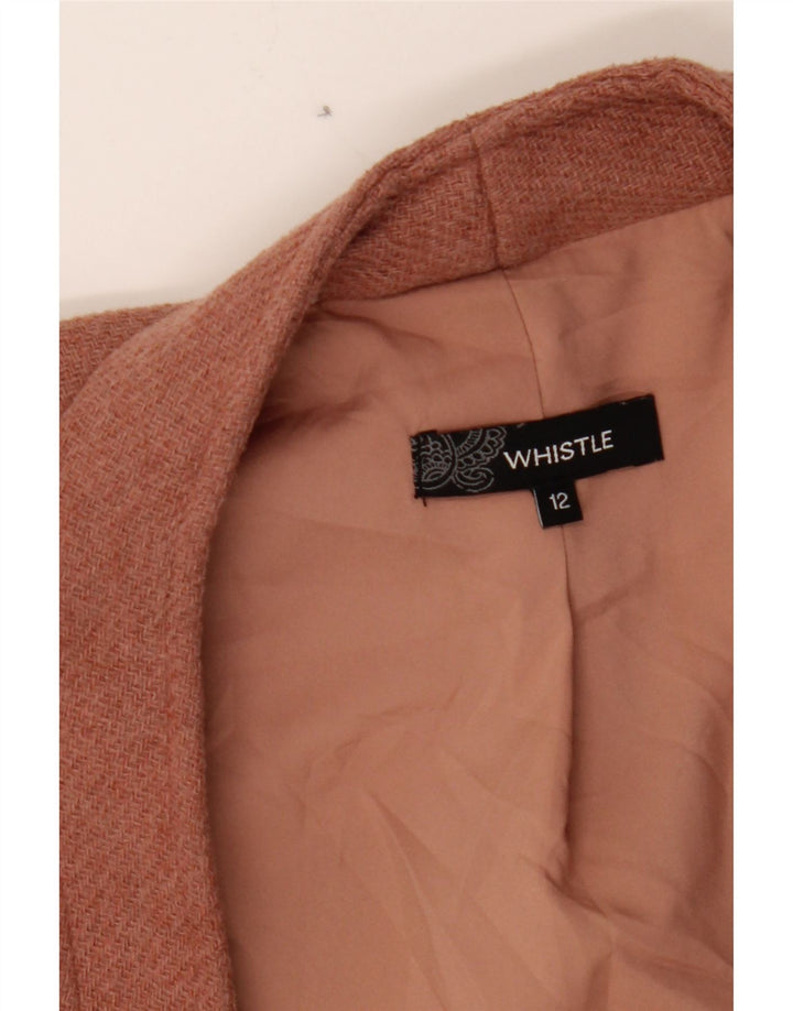 WHISTLE Womens 3/4 Sleeve Open Blazer Jacket UK 12 Medium  Maroon Vintage Whistle and Second-Hand Whistle from Messina Hembry 