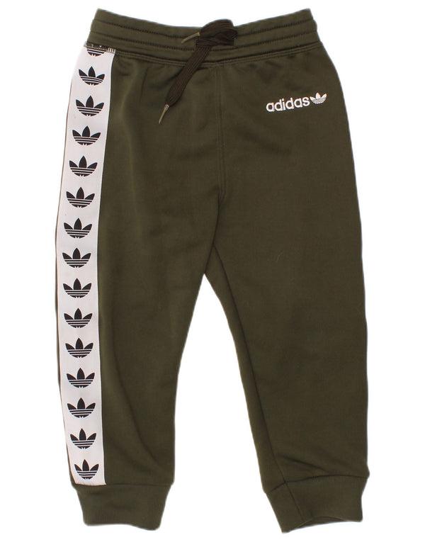 Pantaloni da tuta grafica Adidas da bambino 18-24 mesi color kaki