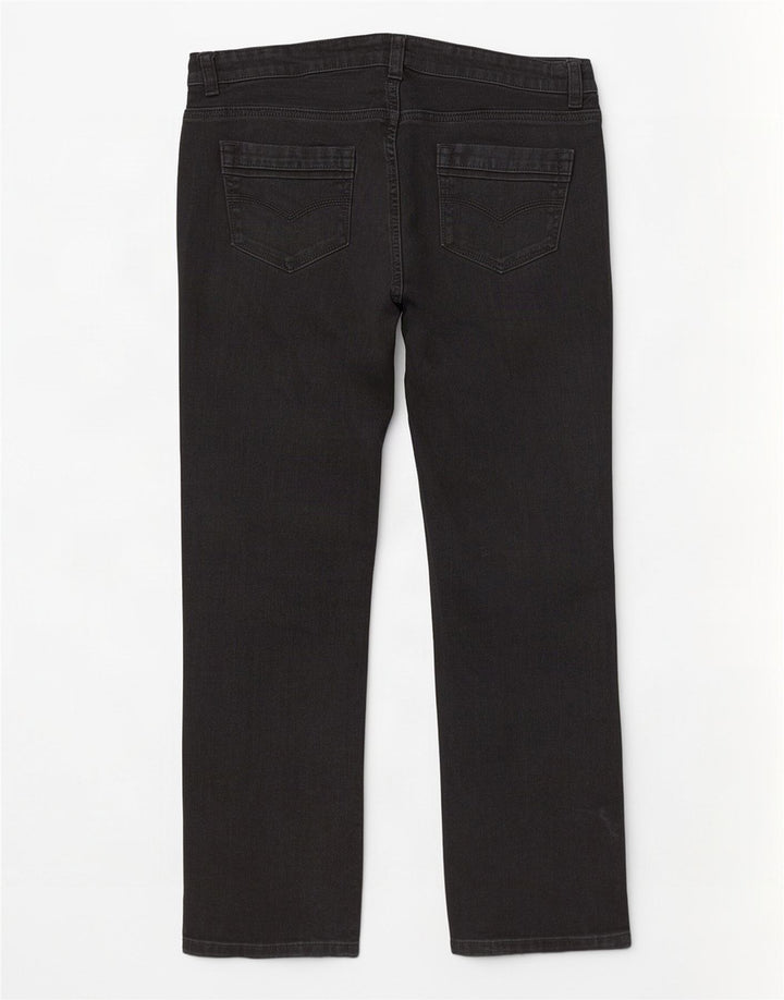 Jeans bootcut corti da donna Marks & Spencer UK 12 medio W34 L27 neri