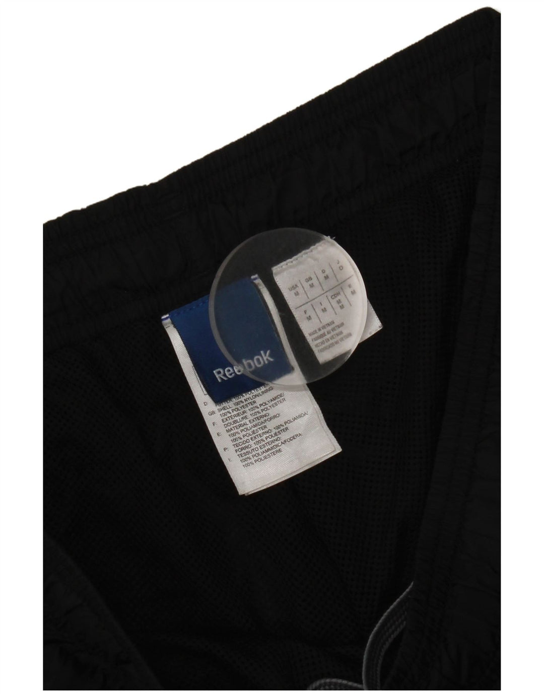 Pantaloni da tuta da uomo Reebok Medium neri in poliammide