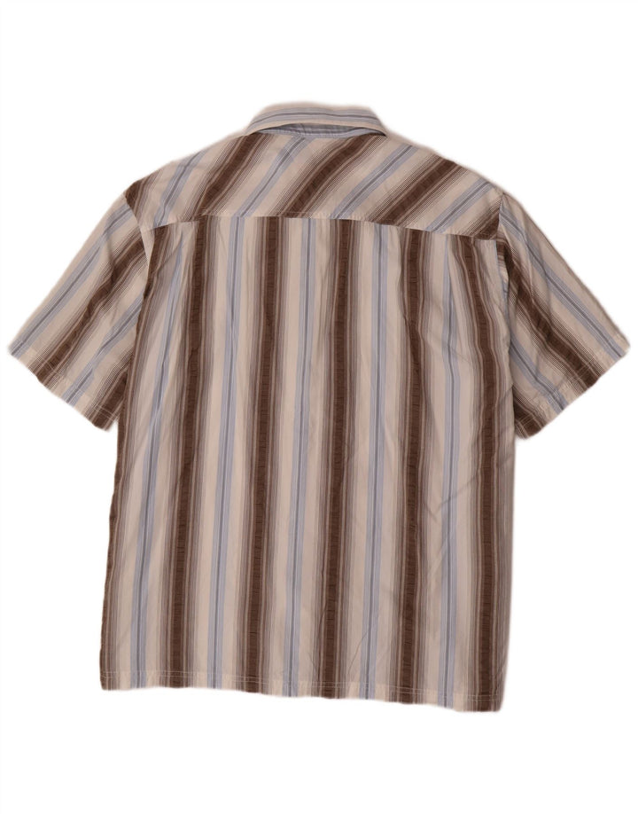 Camicia a maniche corte da uomo S.OLIVER 2XL Cotone a righe blu