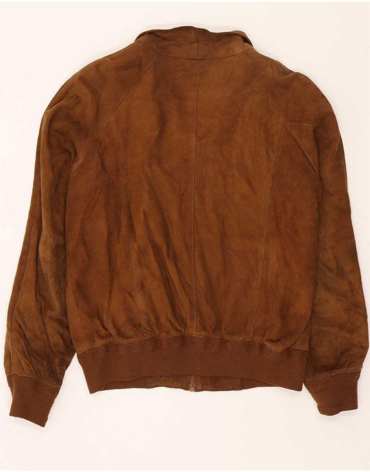 Giacca vintage in pelle scamosciata da uomo IT 48 Beige medio