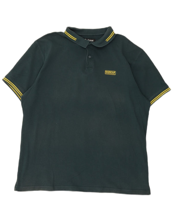 Polo da uomo Barbour 2XL in cotone verde
