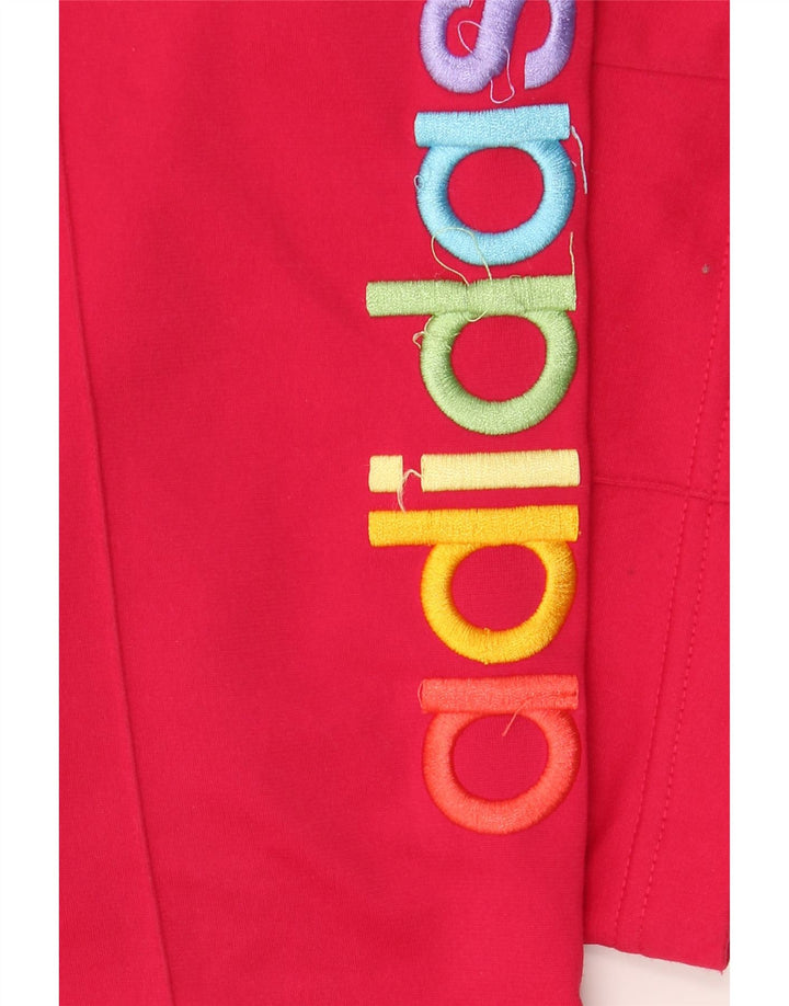 Pantaloni da tuta con grafica ADIDAS da donna UK 12 Poliestere rosa medio