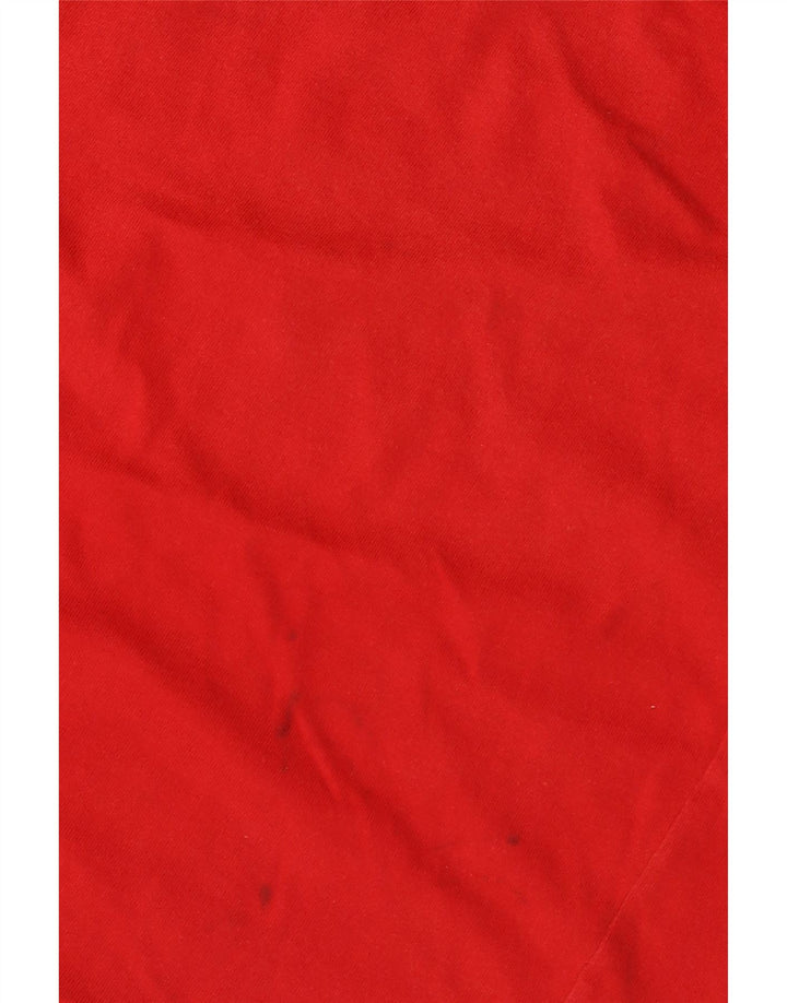 T-shirt grafica ASICS da uomo in cotone color block rosso medio