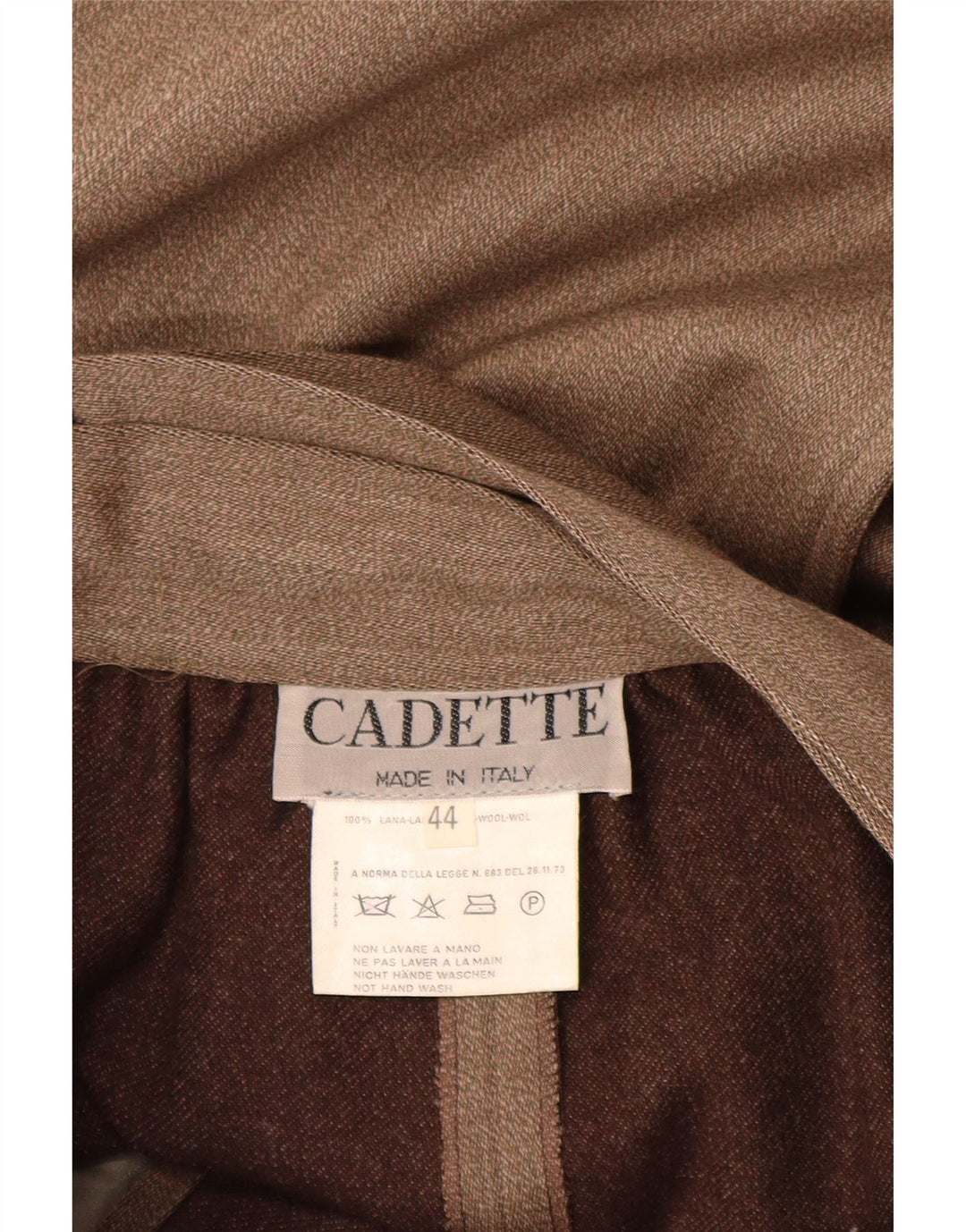 Gonna a trapezio da donna a vita alta Cadette IT 44 media W26 Beige Lana