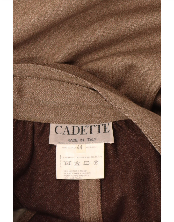 Gonna a trapezio da donna a vita alta Cadette IT 44 media W26 Beige Lana
