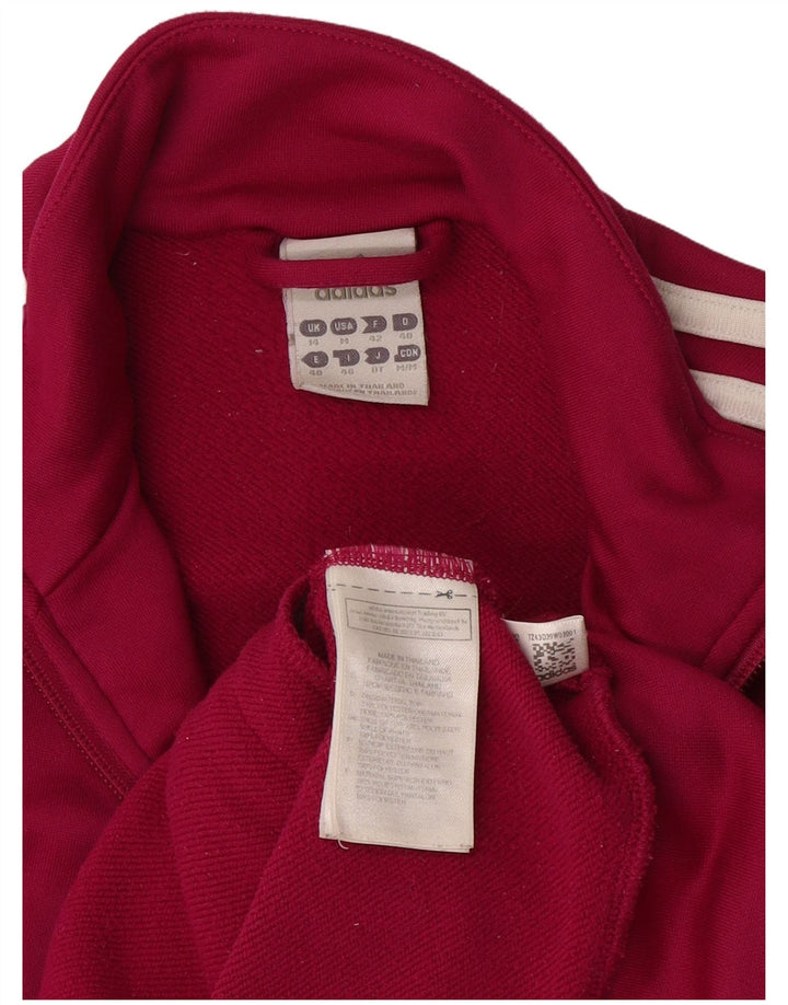 Giacca da tuta da donna Adidas UK 14 poliestere rosa medio