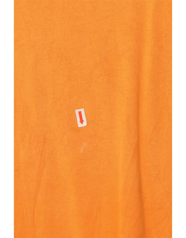 TOMMY HILFIGER Mens Crew Neck Jumper Sweater Large Orange Cotton Vintage Tommy Hilfiger and Second-Hand Tommy Hilfiger from Messina Hembry 