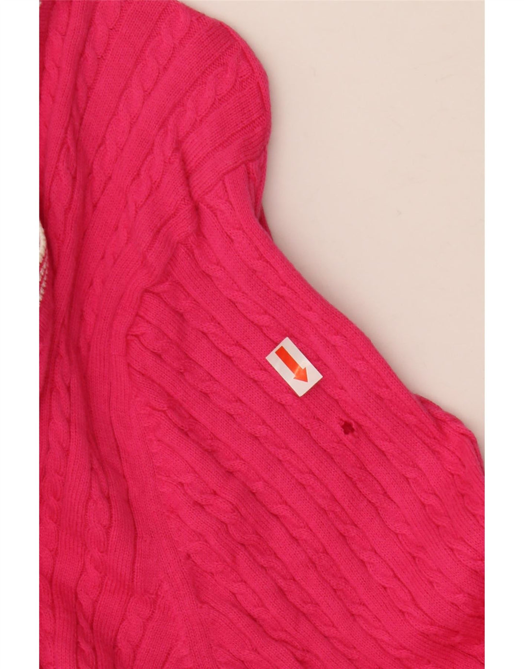 TOMMY HILFIGER Maglione da donna con scollo a barca UK 14 Grande cotone rosa