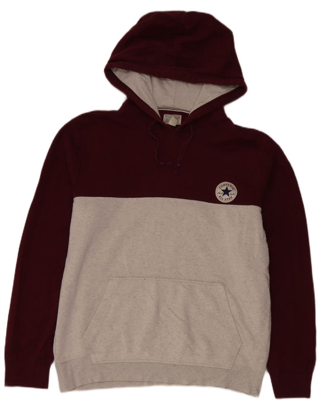 Felpa con cappuccio da uomo Converse Large in cotone color block grigio