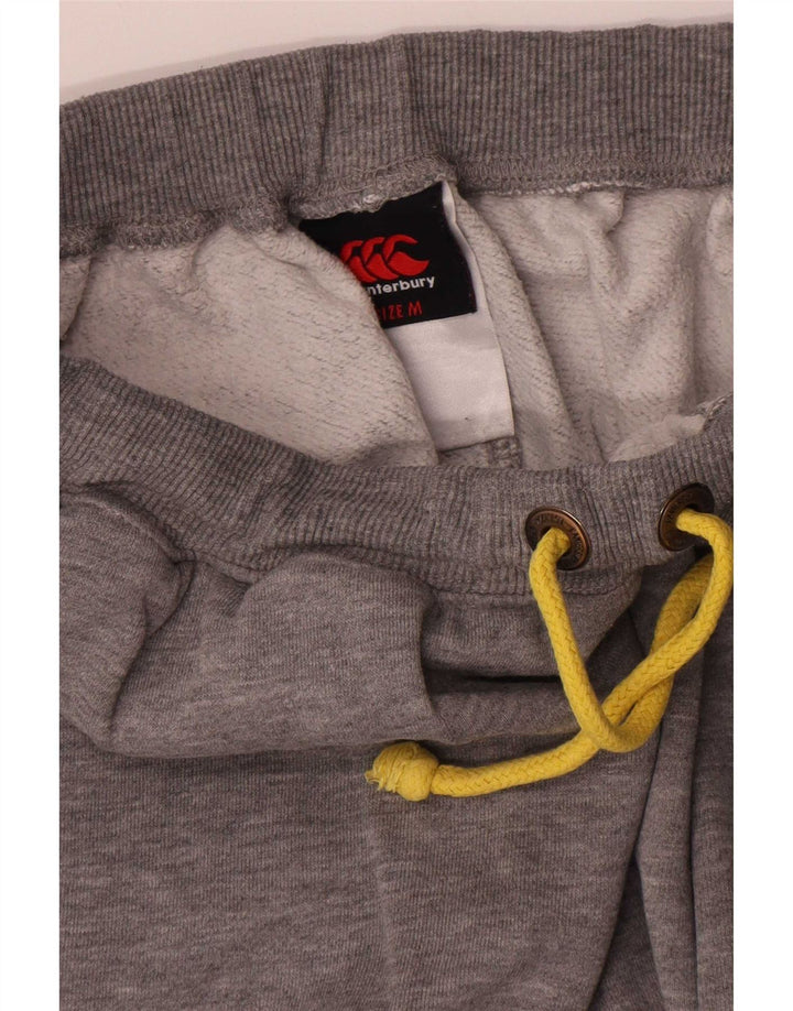 Pantaloni da tuta con grafica da uomo Canterbury in cotone chiazzato grigio medio