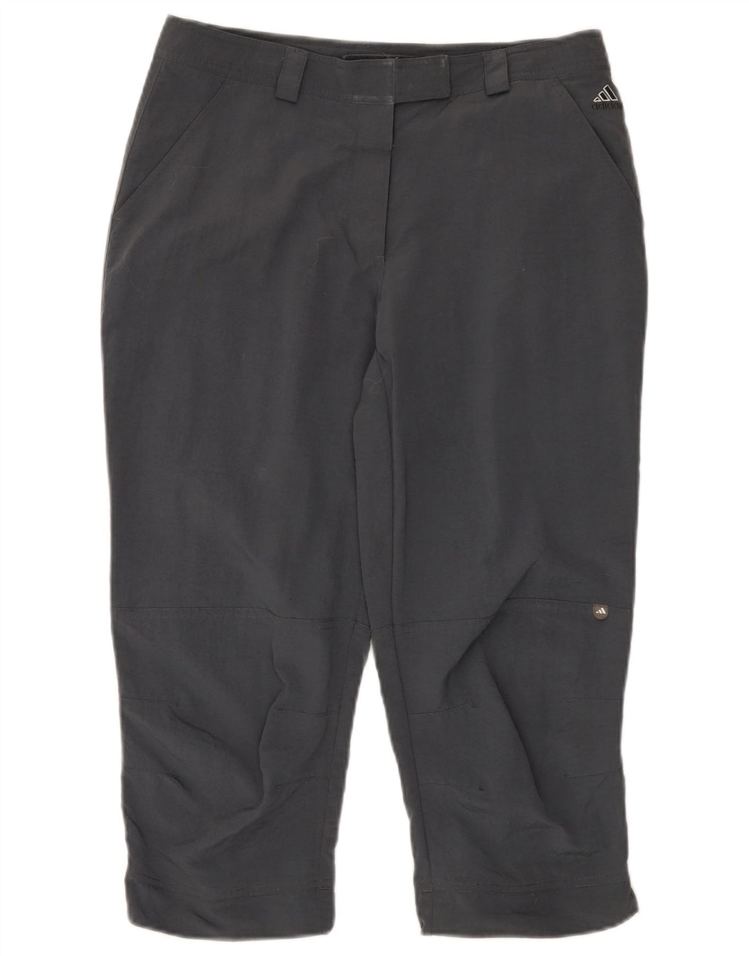 Pantaloni Capri da donna Adidas UK 14 Large W32 L21 Poliammide grigio