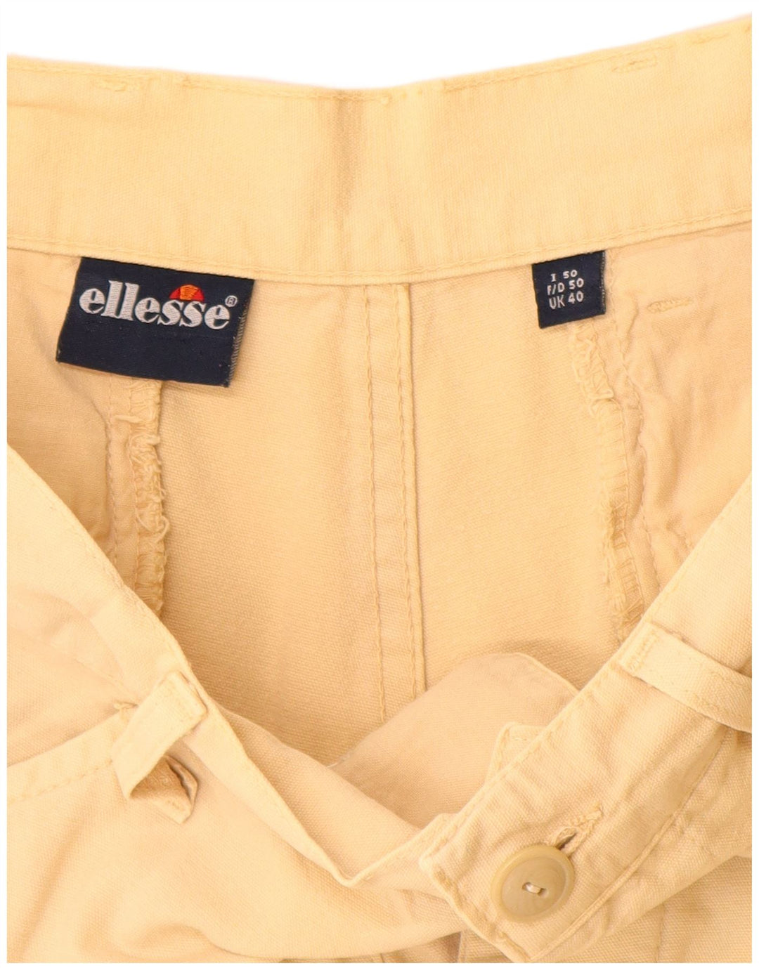 Pantaloncini cargo da uomo Ellesse W40 XL in cotone beige