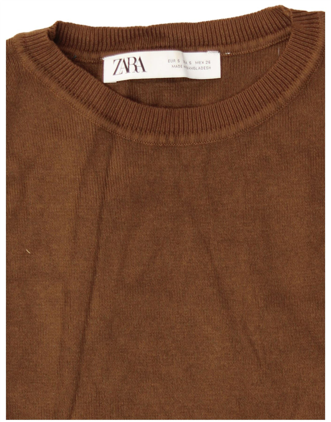 Canotta corta da donna Zara UK 8 piccola marrone