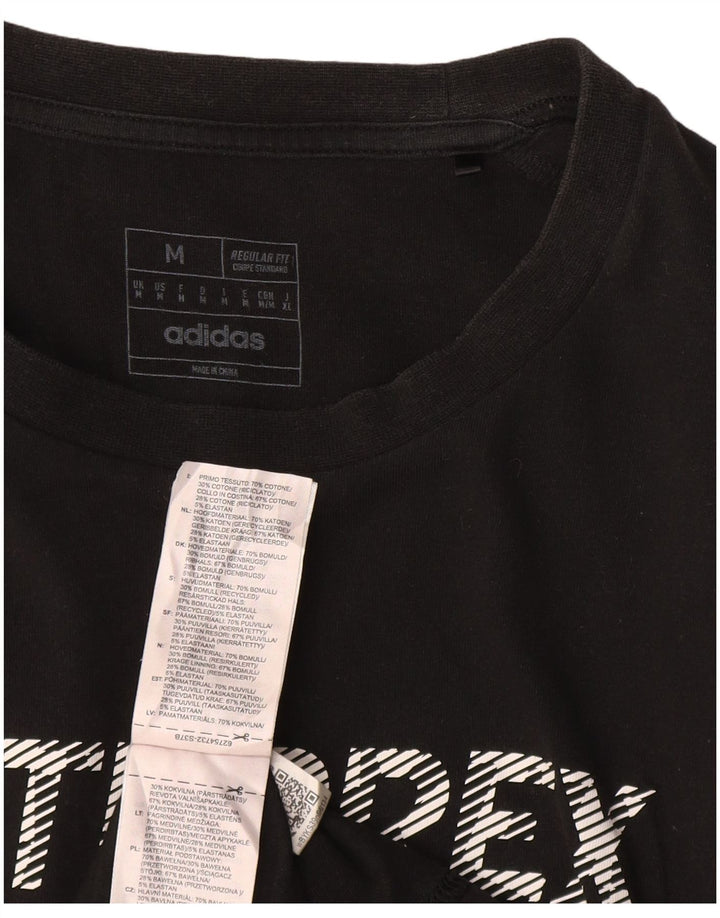 T-shirt grafica ADIDAS da uomo Terrex vestibilità regolare, cotone nero medio