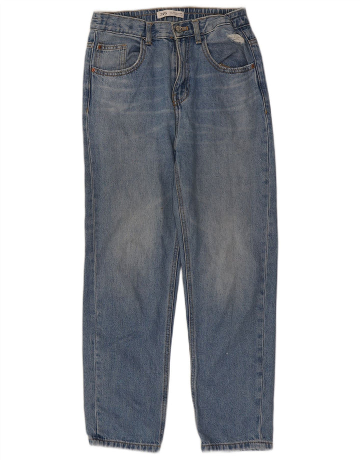 Jeans dritti invecchiati Zara per ragazzi 13-14 anni W28 L25 Blu