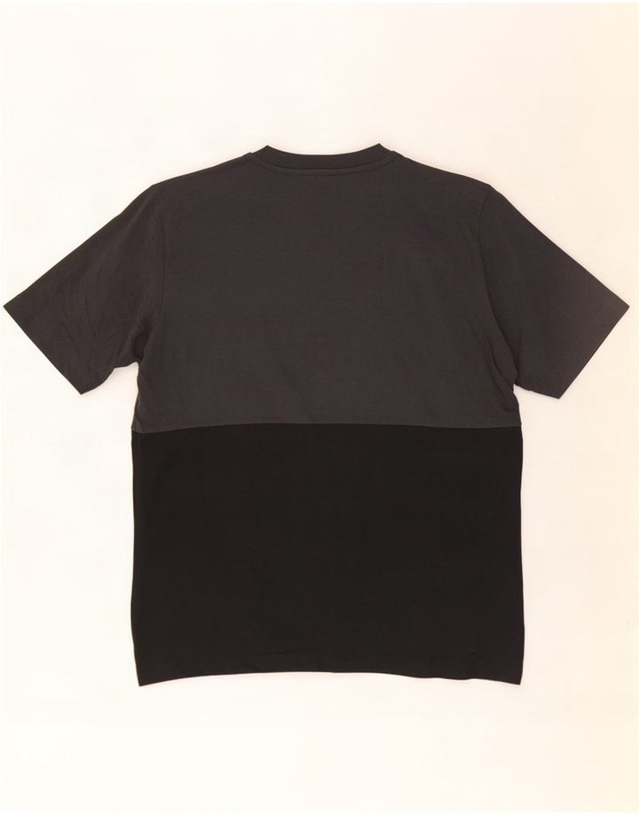 T-shirt da uomo Adidas Top in cotone color block grigio medio