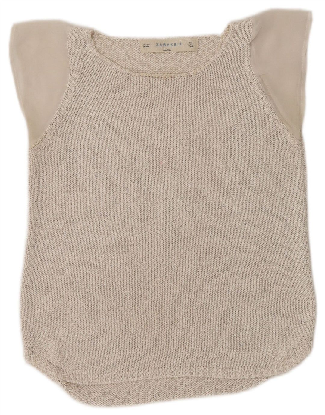 Top Zara In Maglia Da Donna Top UK 10 Small Beige