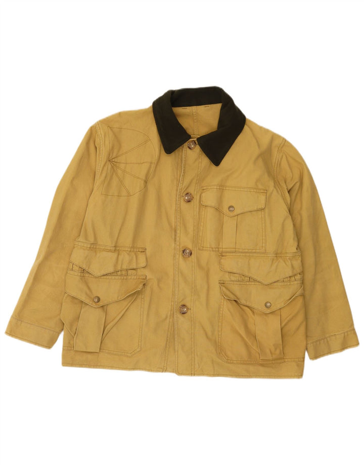 Giacca vintage da uomo IT 50 grande in cotone giallo
