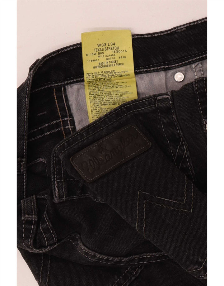 Jeans dritti elasticizzati Texas da uomo Wrangler W33 L29 cotone grigio