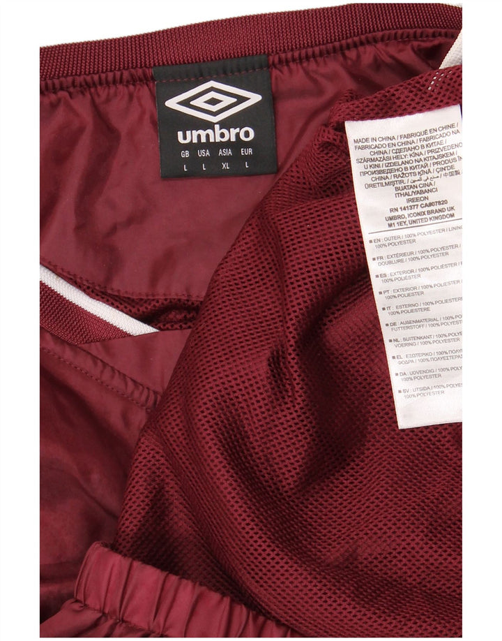 Umbro Tuta da uomo pullover Top Large Bordeaux Poliestere