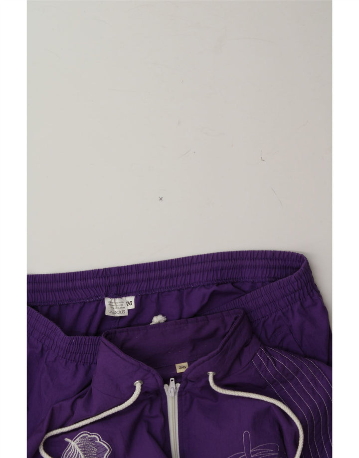 VINTAGE Womens Graphic Full Tracksuit UK 20 2XL Purple Polyester Vintage Vintage and Second-Hand Vintage from Messina Hembry 