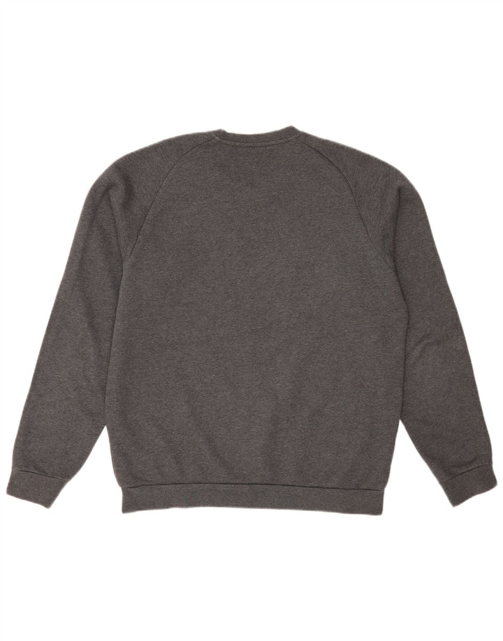 Felpa Adidas da uomo con vestibilità regolare, maglione, cotone chiazzato grigio medio