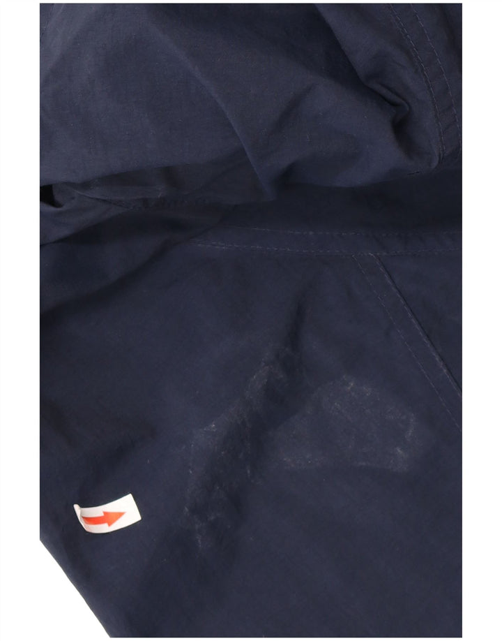 Giacca antipioggia da uomo con cappuccio TIMBERLAND UK 42 XL nylon blu navy