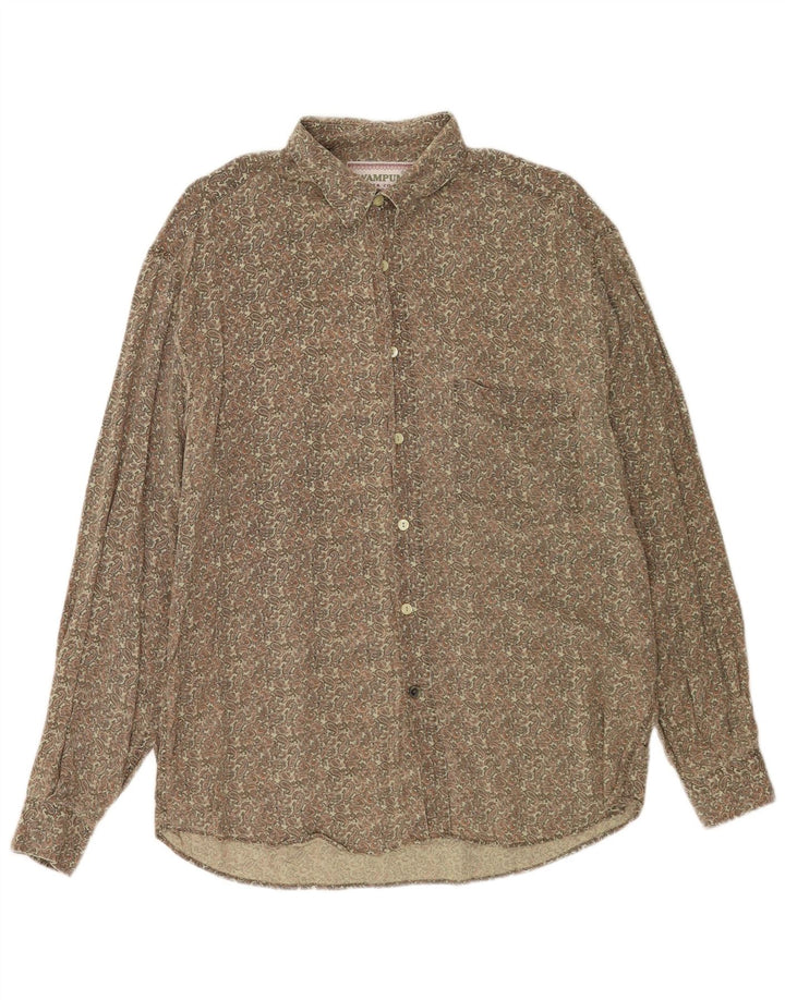 Camicia da uomo Wampum grande kaki Paisley
