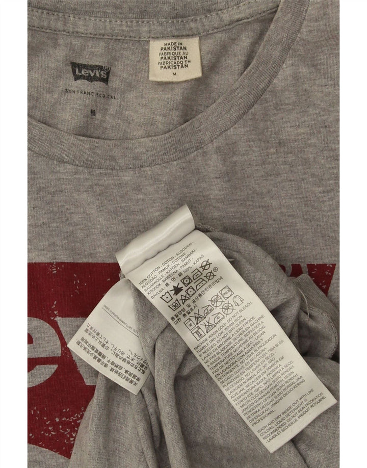 T-shirt grafica da uomo LEVI'S Top in cotone screziato grigio medio