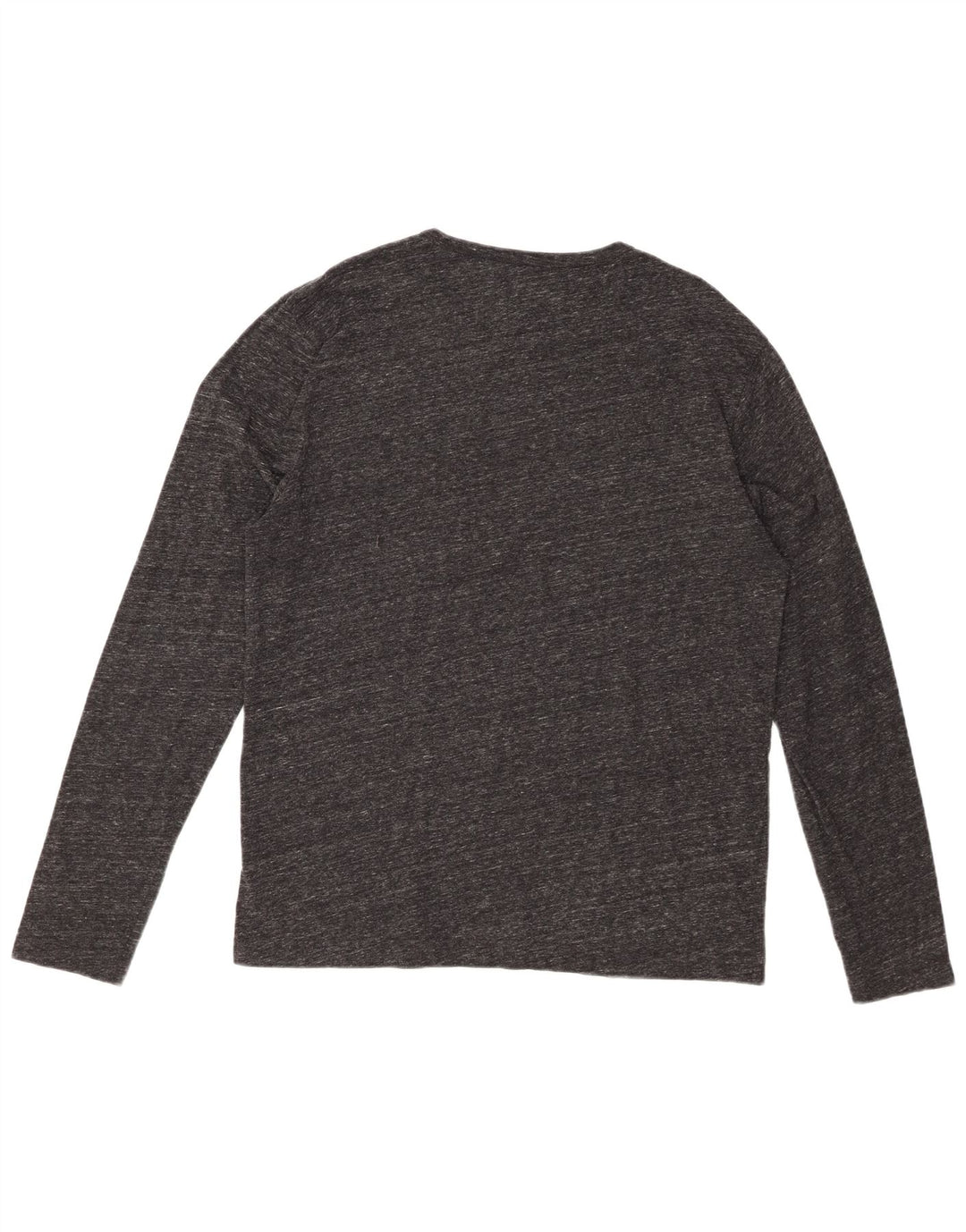 JACK WILLS Top da uomo a maniche lunghe in cotone chiazzato grigio grande