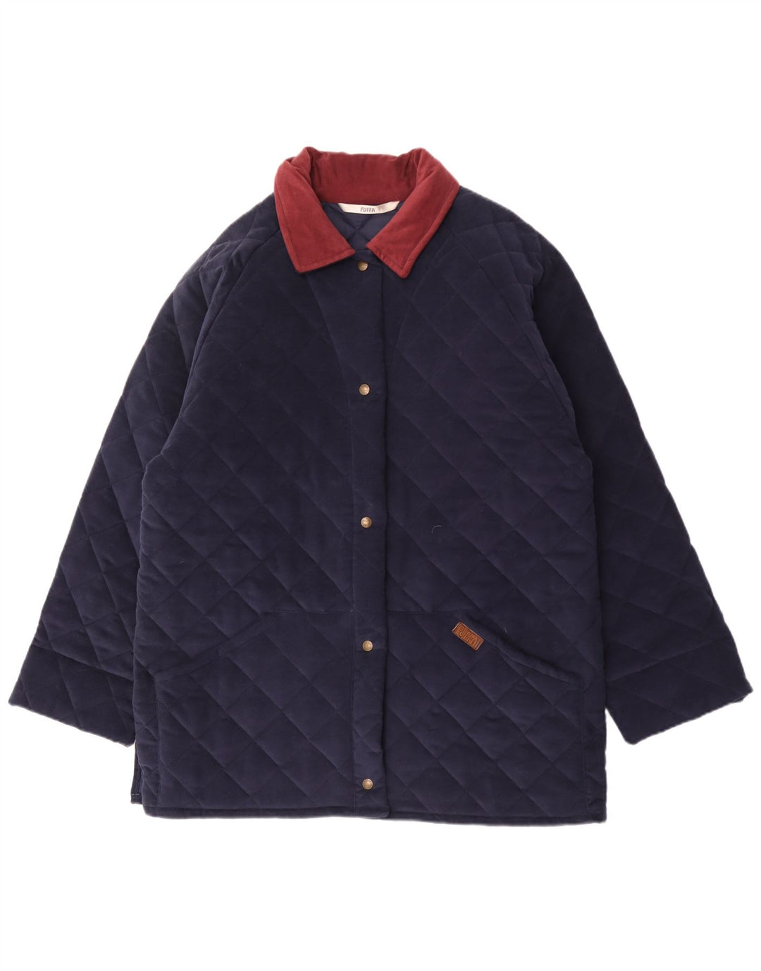 Giacca trapuntata da donna Puffa UK 16 grande in cotone blu navy