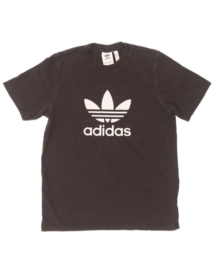 T-shirt grafica da uomo Adidas Top in cotone nero medio