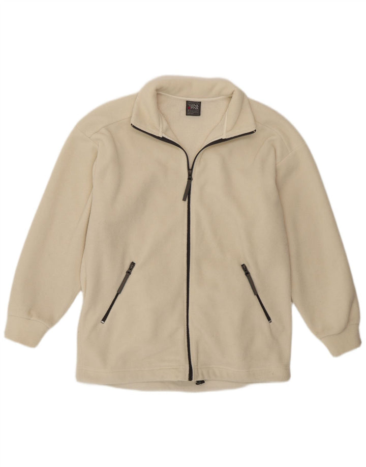Giacca in pile da donna Think Pink UK 16 grande bianca