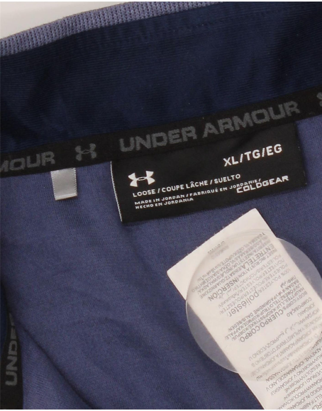 Under Armour Maglia da tuta pullover con zip e collo da uomo XL Poliestere blu navy