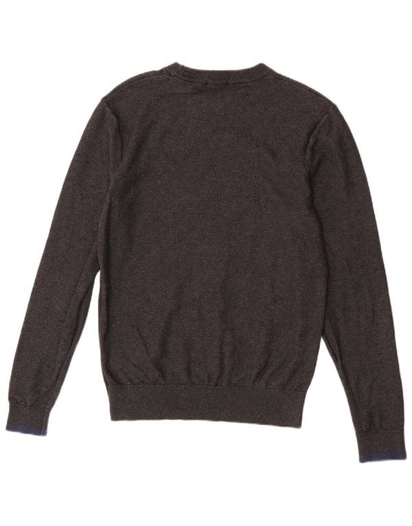 Maglione maglione girocollo da uomo Scotch & Soda in cotone grigio medio