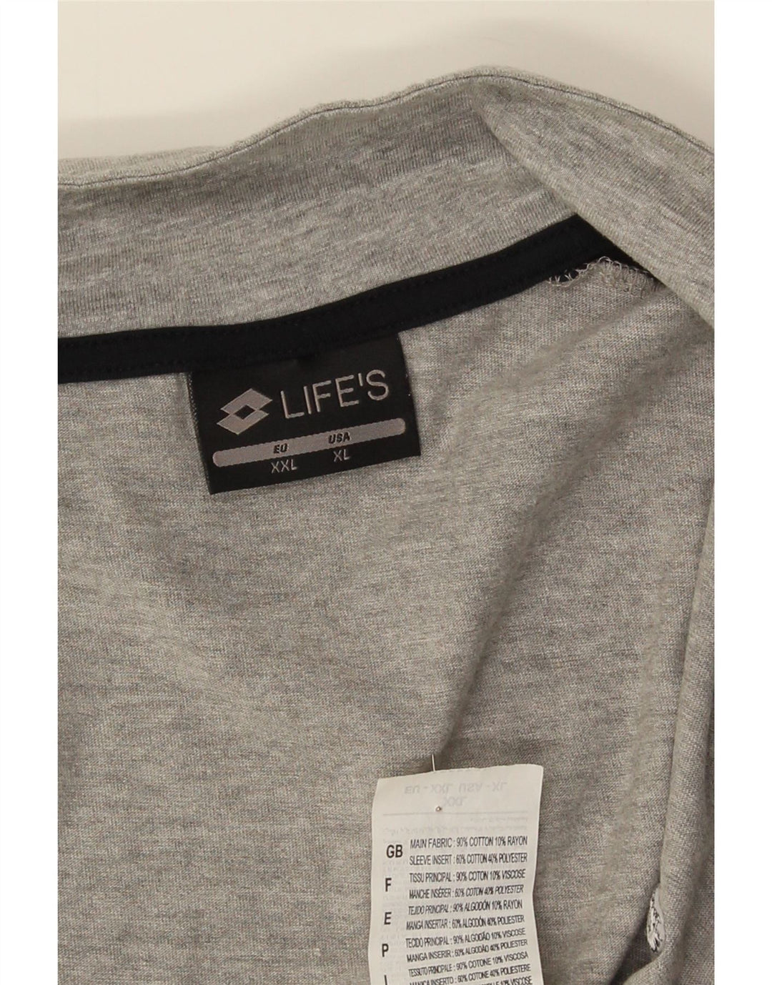 Giacca da tuta da uomo Lotto XL in cotone color block grigio