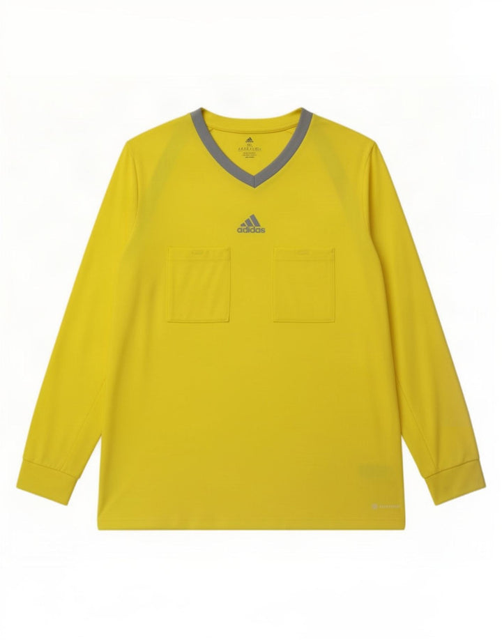 Adidas Uomo Top Manica Lunga 3XL Giallo Colourblock Poliestere