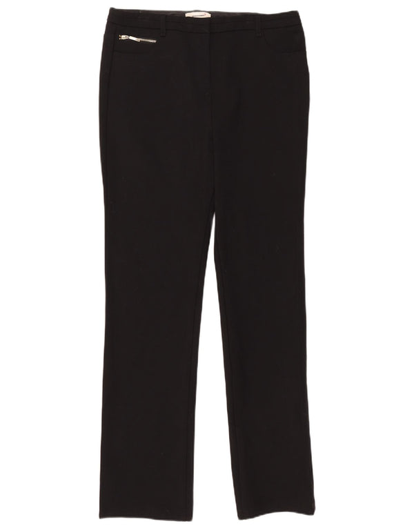 Pantaloni casual slim da donna Marks & Spencer UK 12 medi W38 L30 neri
