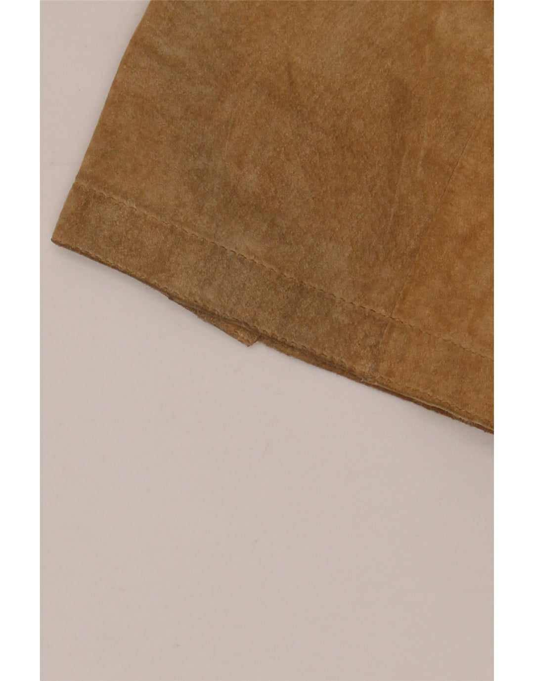 Giacca blazer in pelle scamosciata da uomo a 3 bottoni VINTAGE UK 44 2XL Pelle beige