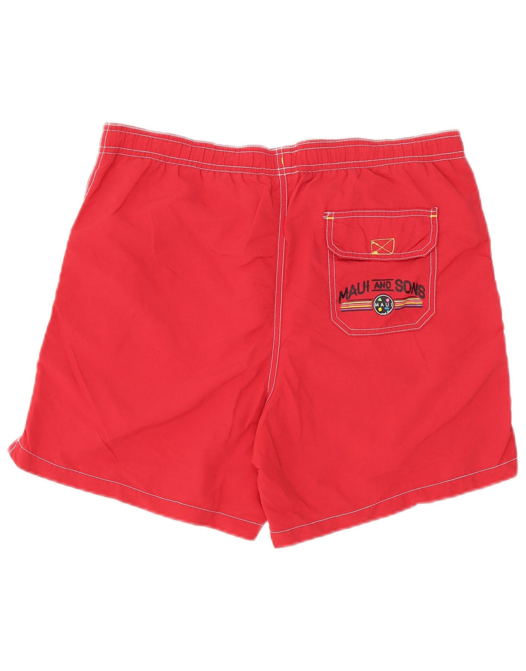 Pantaloncini da bagno da uomo Maui and Sons rosso medio in poliammide
