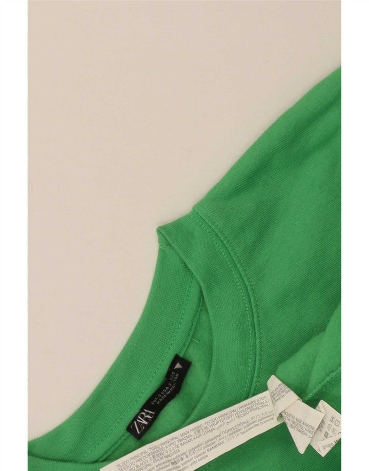 Felpa oversize da donna Zara UK 10 piccola verde poliestere
